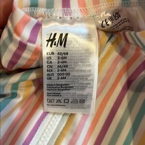 Colorful Striped Baby Swimsuit Set